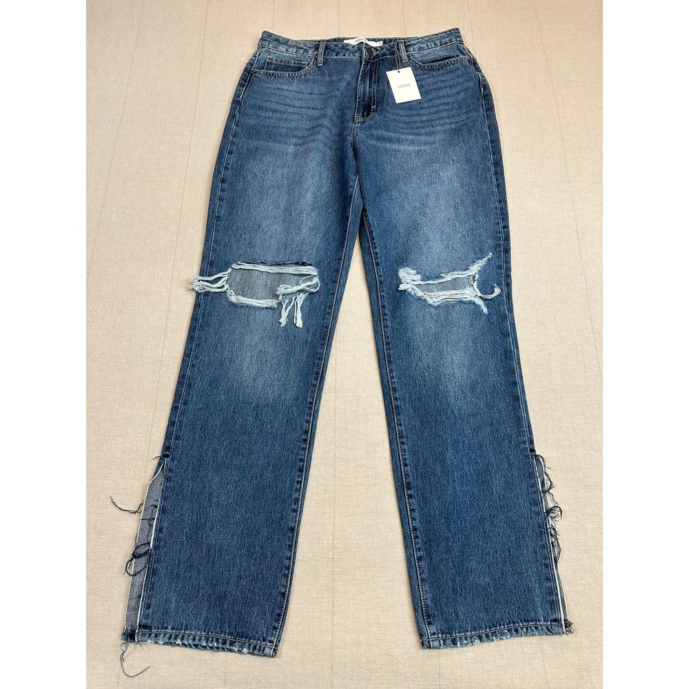 NWT HIDDEN |‎ Tracey High Rise Straight Blue Jeans | Women's Size 31